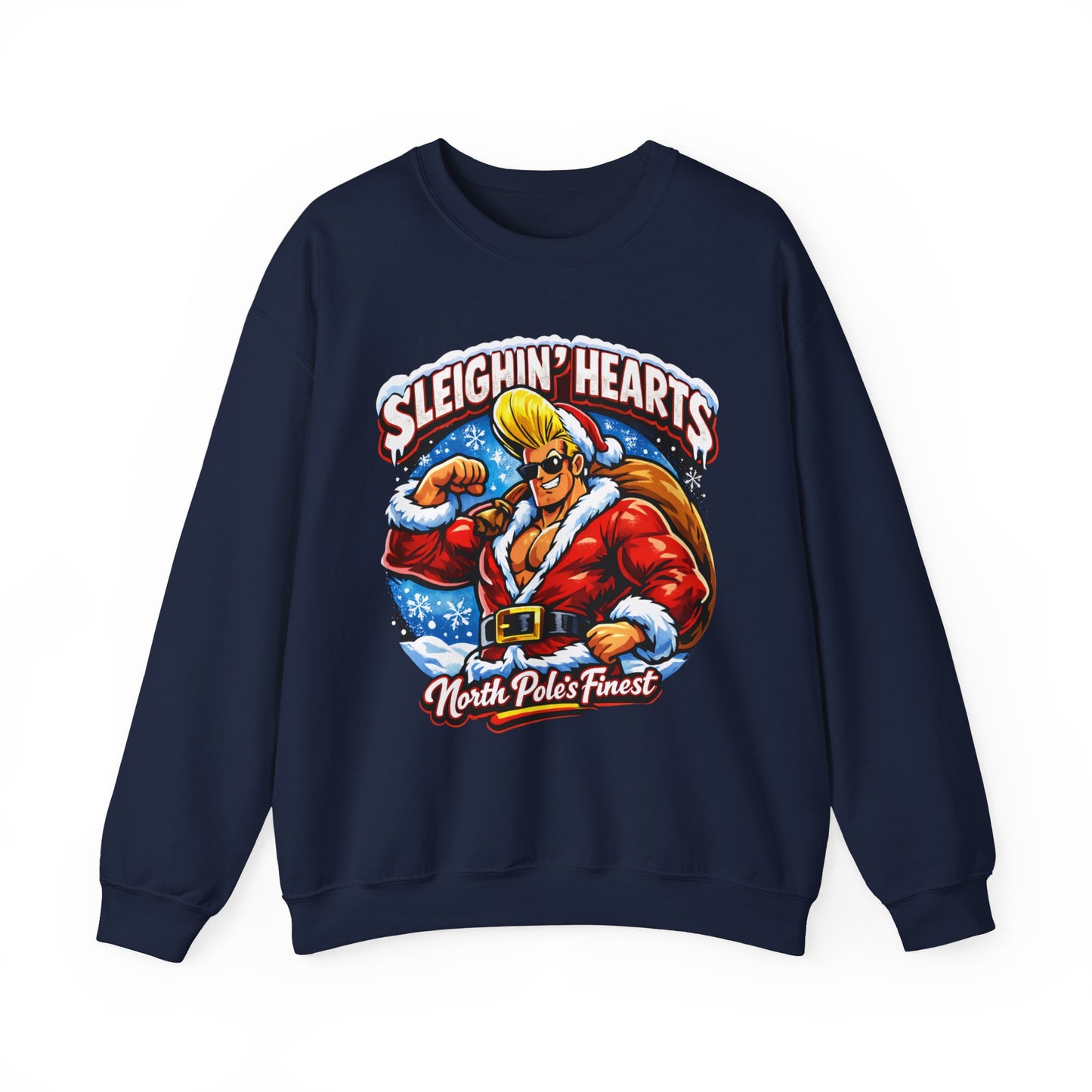 Johnny B 'Sleighin' Hearts' Crewneck Sweatshirt — Where the Ho-Ho-Ho's At