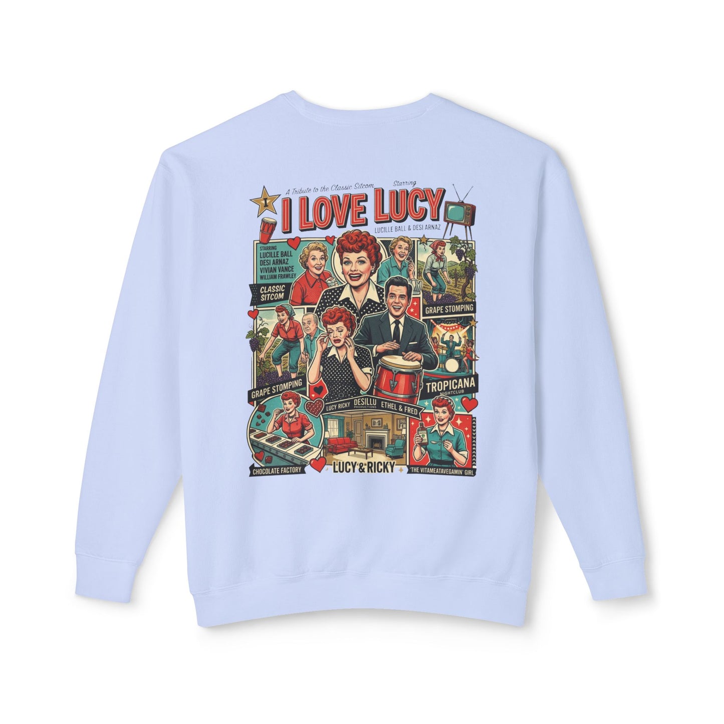 I Love Lucy Vintage Collage Sweatshirt