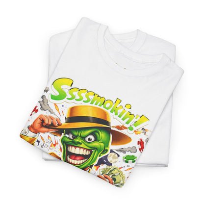 The Mask Graphic Tee — 'Ssssmokin!' Retro Movie Design