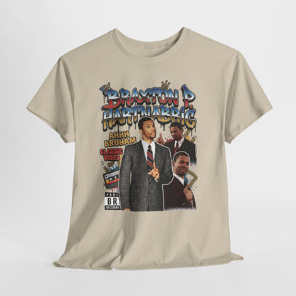 Vintage Braxton P. Hartnabrig Graphic Tee — Retro Collage T-Shirt