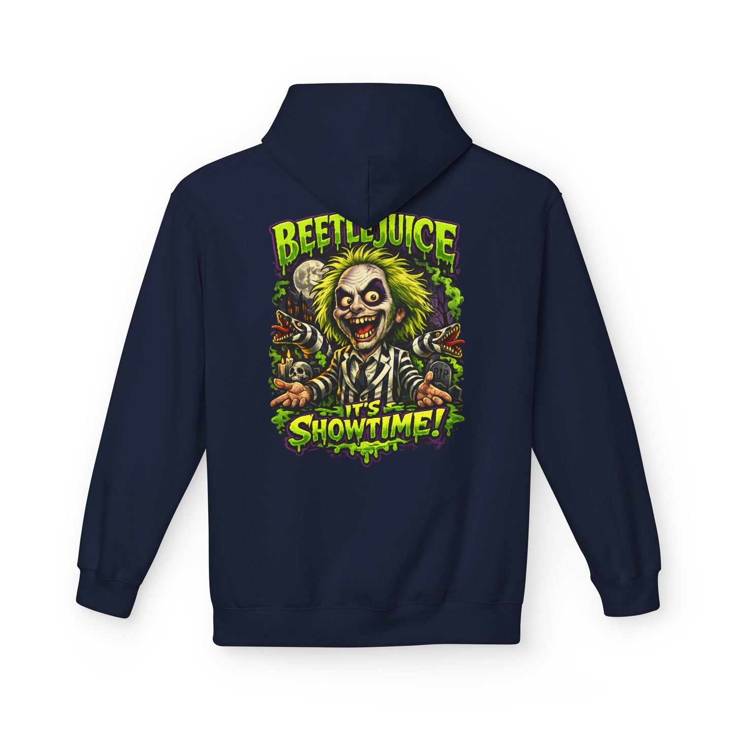 Beetlejuice "It's Showtime" Unisex Midweight Softstyle Fleece Hoodie