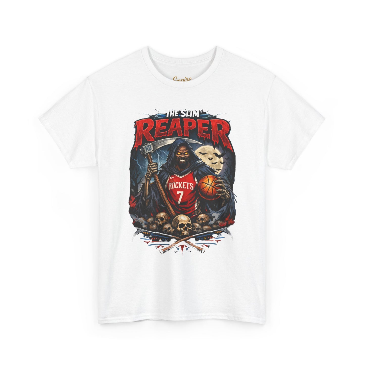 Grim Reaper Basketball Tee — "The Slim Reaper" Graphic T-Shirt