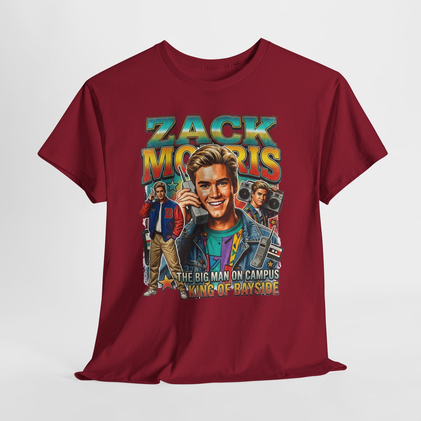 Zack Morris Retro TV Tee — 'The Big Man on Campus' Vintage 90s Graphic T-Shirt