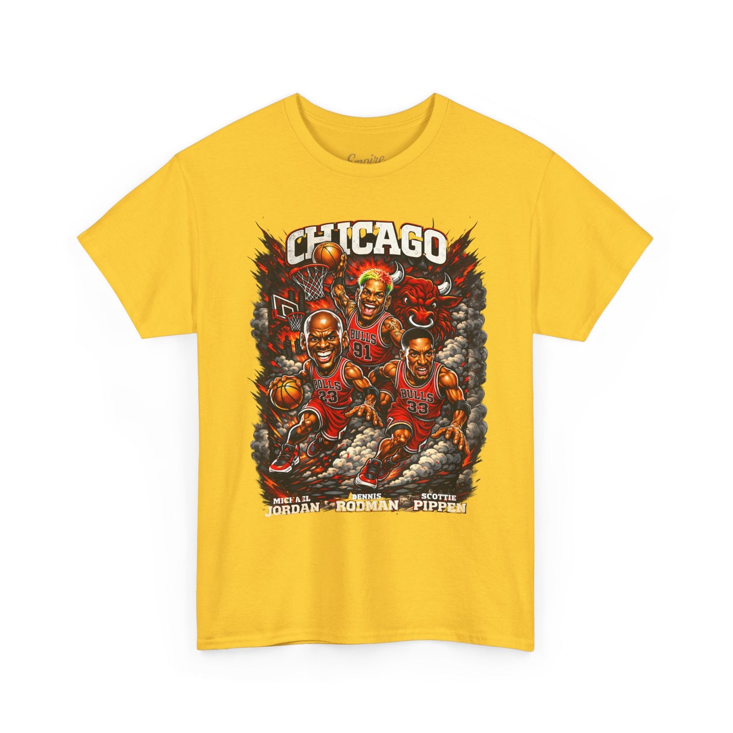 Chicago Bulls Retro Players Graphic Tee — Vintage Basketball Team Shirt