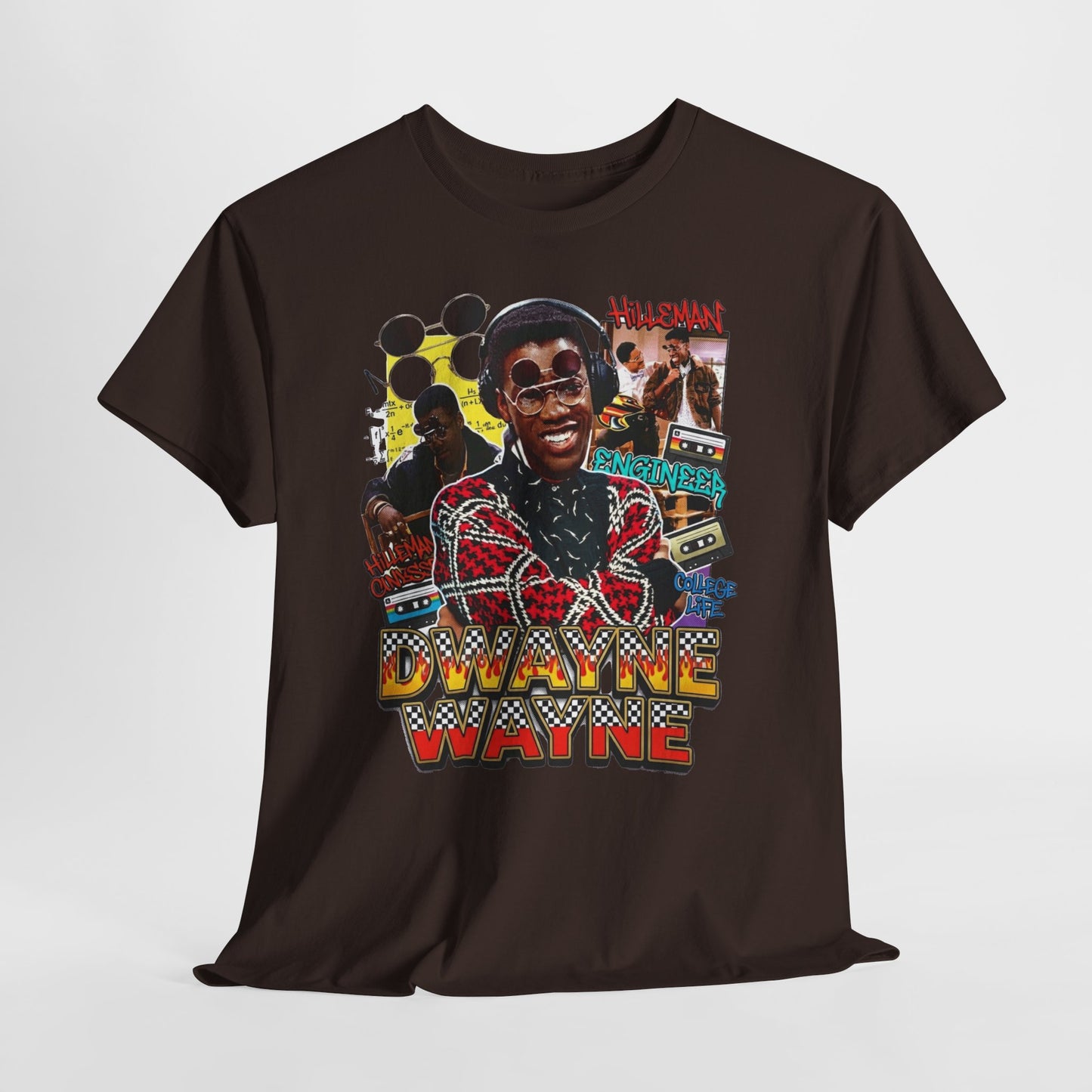 Retro A Different World Collage Graphic Tee — Dwayne Wayne Tribute Design