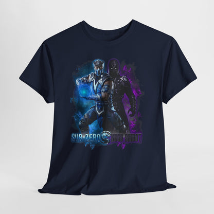 Mortal Kombat Sub-Zero & Noob Saibot Graphic Tee — Gamers' Retro Fighting Shirt