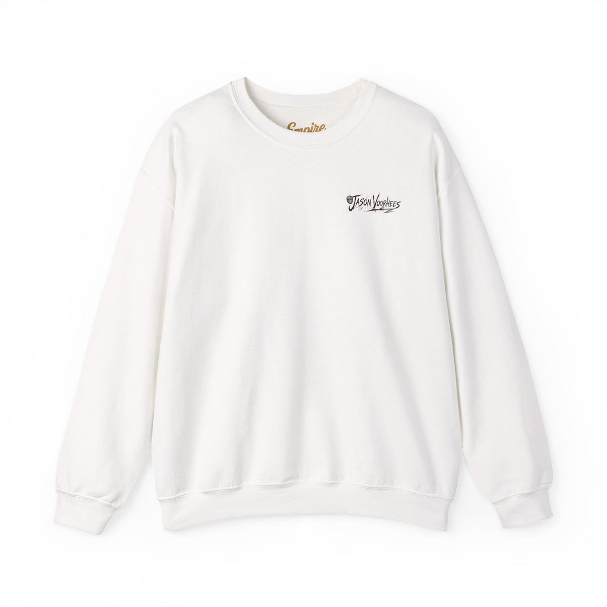 Jason Voorhees Mask Graphic with Quote Crewneck Sweatshirt