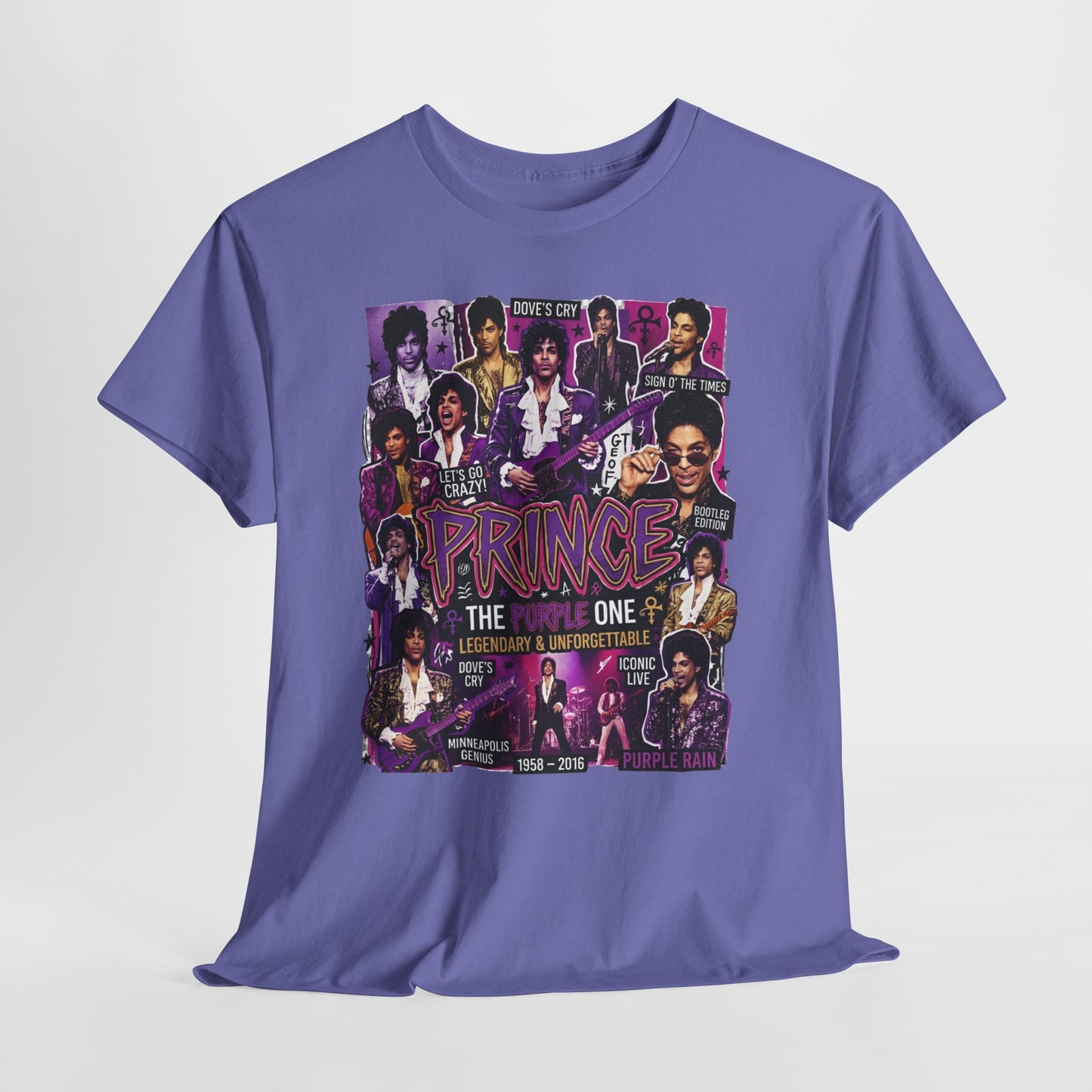 Prince Tribute T-Shirt – 'Prince The One' Collage Graphic Tee