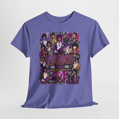 Prince Tribute T-Shirt – 'Prince The One' Collage Graphic Tee