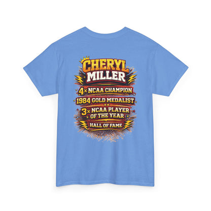 Legendary Cheryl Miller Basketball T-Shirt — 4x NCAA Champion, 1984 Gold Medalist