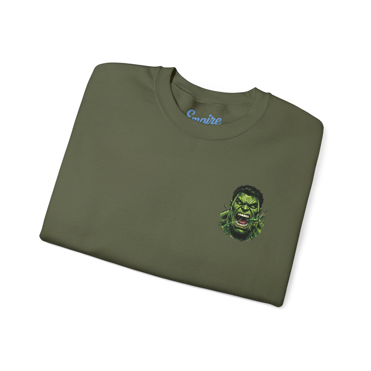 Hulk Graphic Crewneck Sweatshirt — Bruce Banner Movie Poster Design