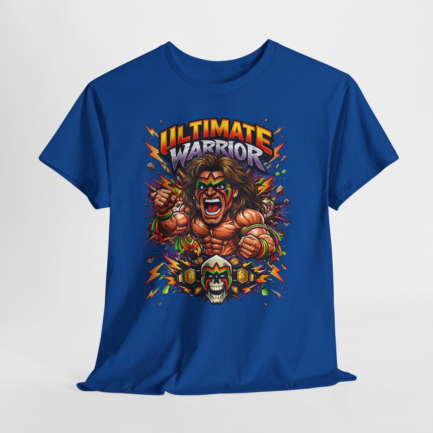 Ultimate Warrior Graphic Tee — Retro Wrestling Mascot T-Shirt
