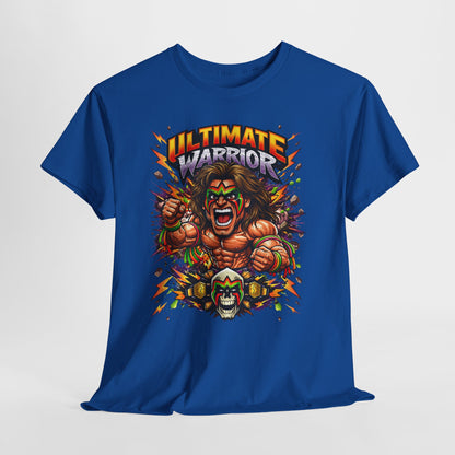 Ultimate Warrior Graphic Tee — Retro Wrestling Mascot T-Shirt