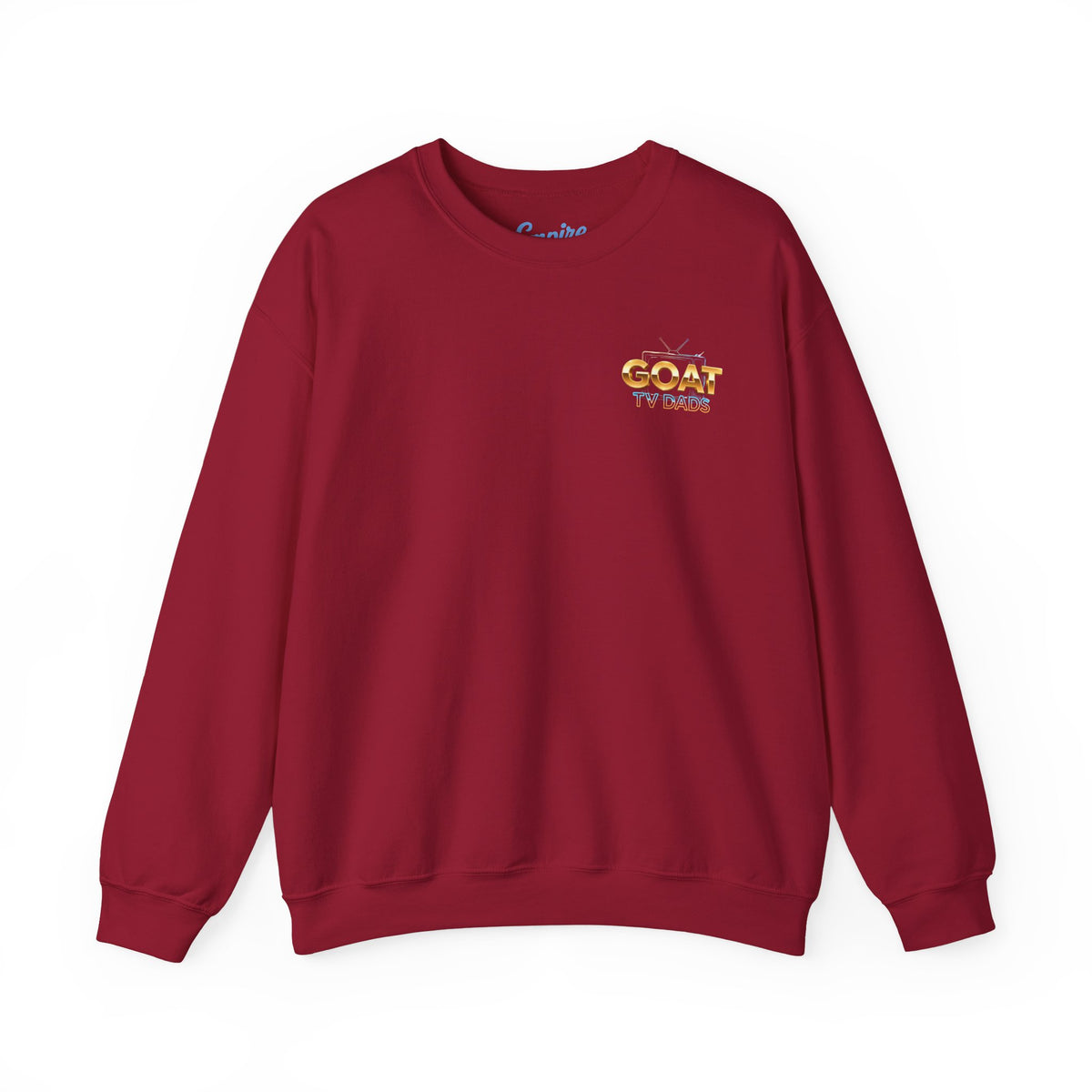 Crewneck Sweatshirt — 'GOAT' Icon Caricature Tribute Backprint