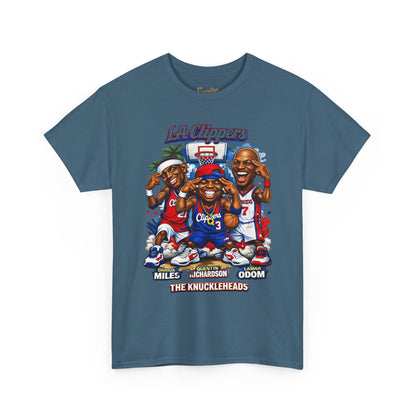 LA Clippers Cartoon Roster Tee — "The Knuckleheads" Team Graphic T-Shirt