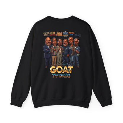 Crewneck Sweatshirt — 'GOAT' Icon Caricature Tribute Backprint