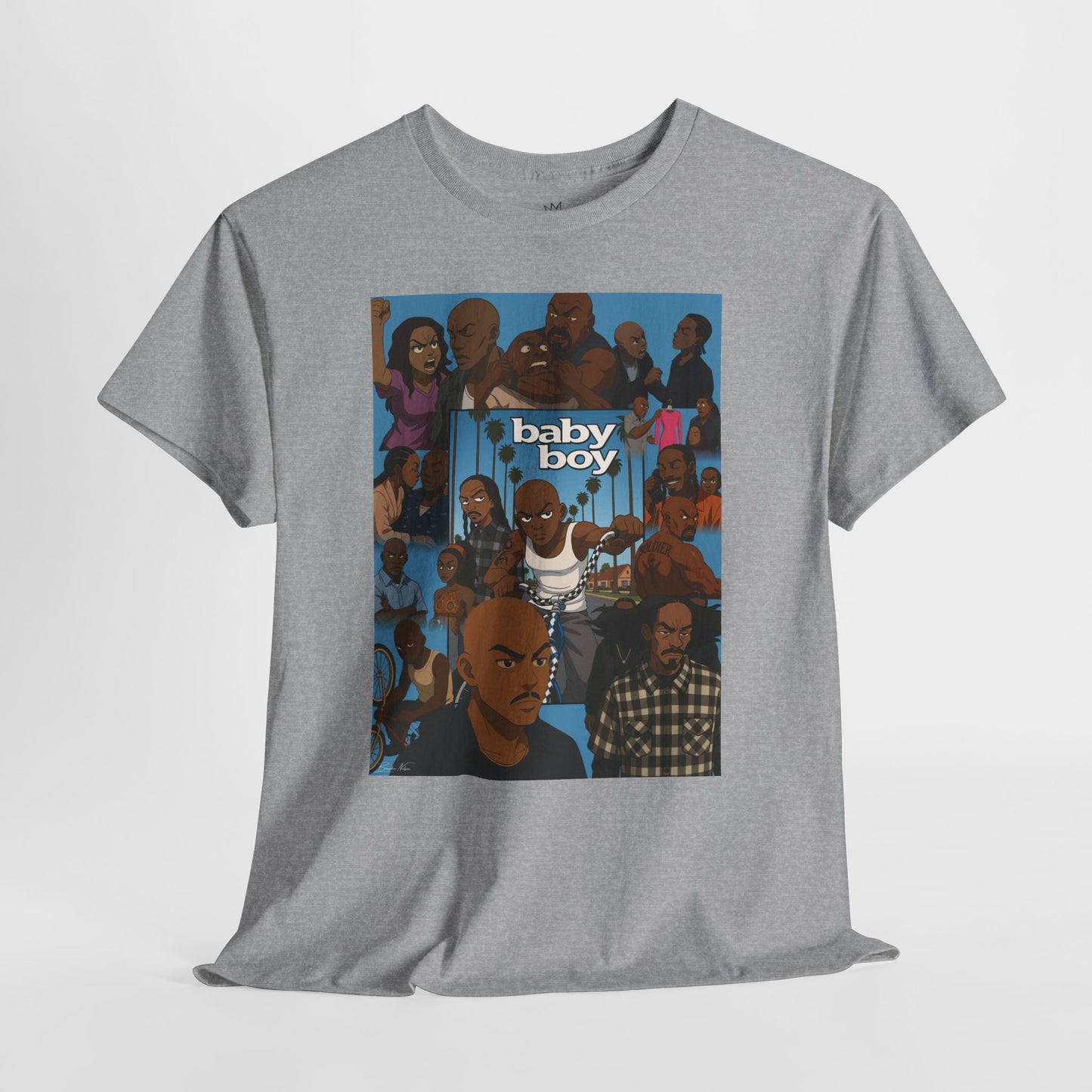 Baby Boy Unisex Heavy Cotton Tee - Retro Cartoon Design