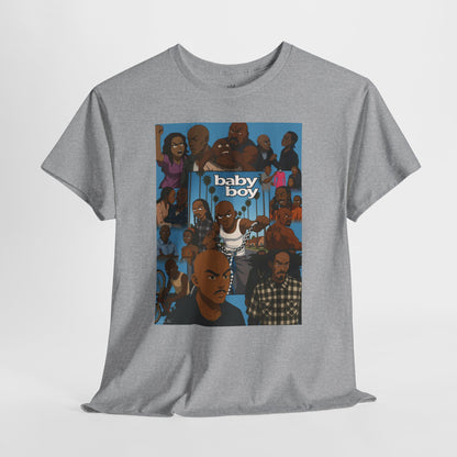 Baby Boy Unisex Heavy Cotton Tee - Retro Cartoon Design