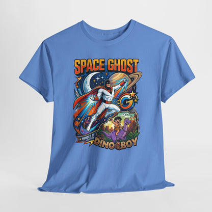 Space Ghost Dino-Boy Tee — Retro Astronaut Dinosaur Graphic T-Shirt