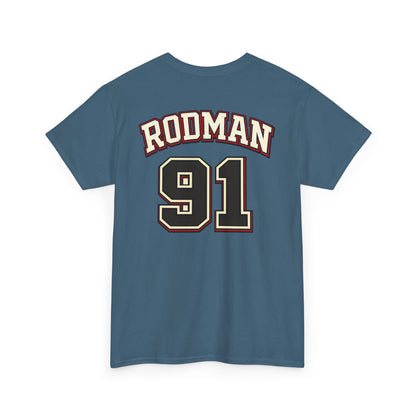 Dennis Rodman 91 Basketball T-Shirt — Vintage Chicago Bulls Jersey Tee