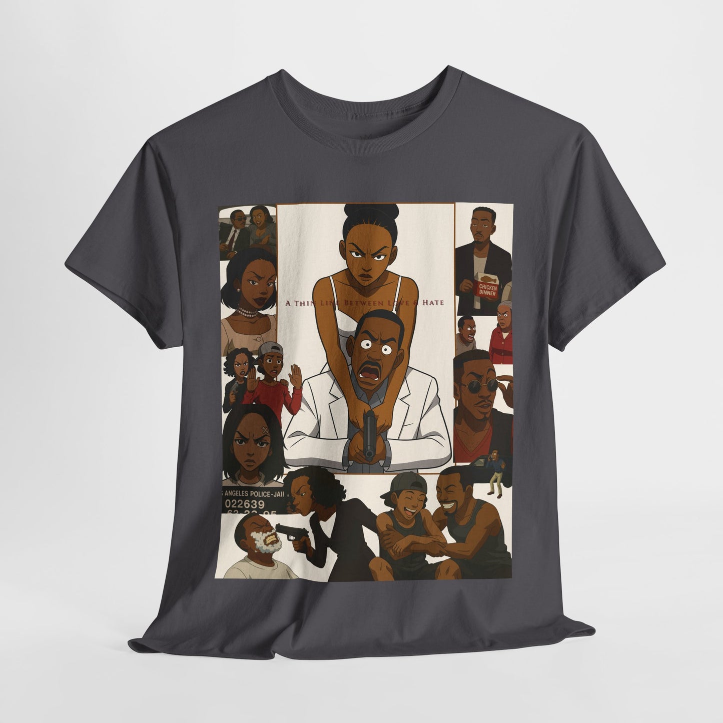 "A Thin Line" Unisex Heavy Cotton Tee - Artistic Tribute Design