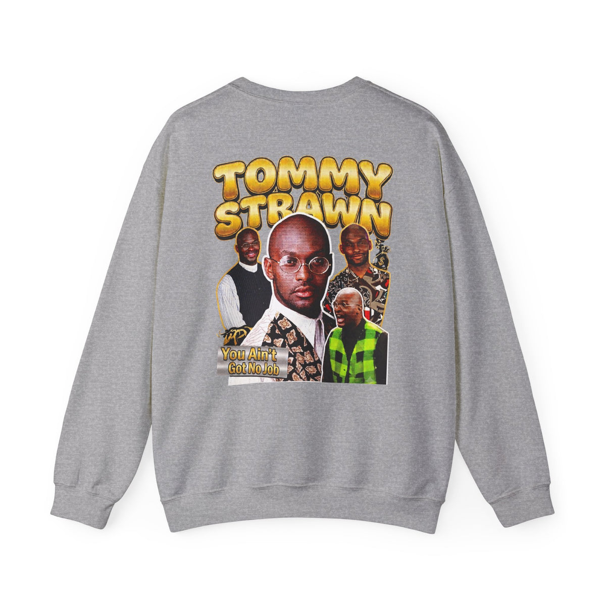 Martin Graphic Crewneck Sweatshirt — Vintage Retro Tommy Strawn Photo Collage