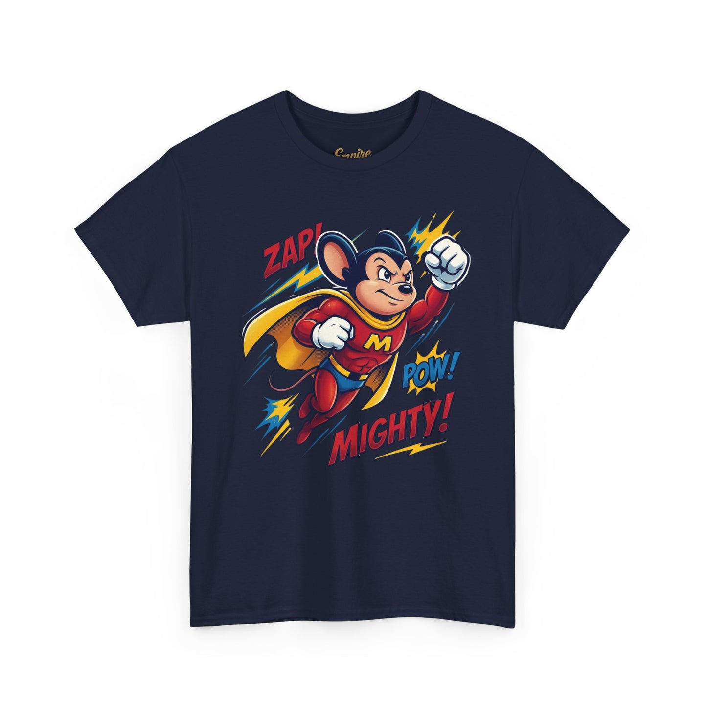 Mighty Mouse Comic Tee — Retro Superhero Kids Graphic T-Shirt