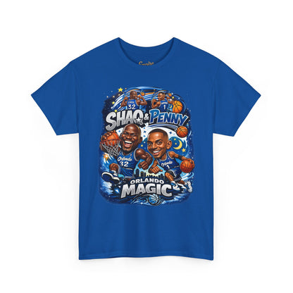 Orlando Magic Basketball Tee — Shaq & Penny Retro Cartoon Design