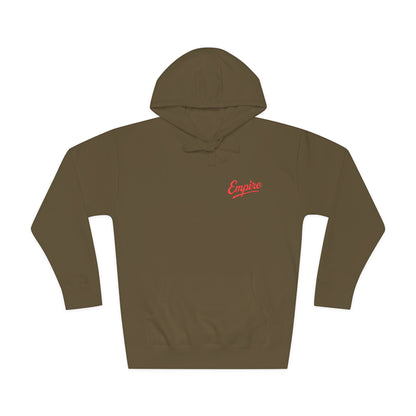 Empire Signature Embroidered Hoodie — Minimal Fleece with Red 'Empire' Logo