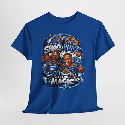 Orlando Magic Basketball Tee — Shaq & Penny Retro Cartoon Design