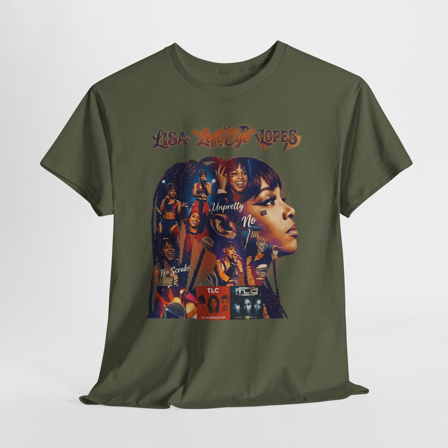 Lisa 'Left Eye' Lopes Tribute T-Shirt — Retro Collage Hip-Hop Tee