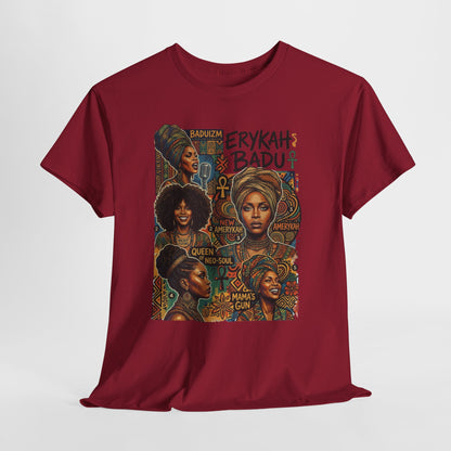 Retro Soul Collage Tee – Erykah Badu Inspired Graphic T-Shirt