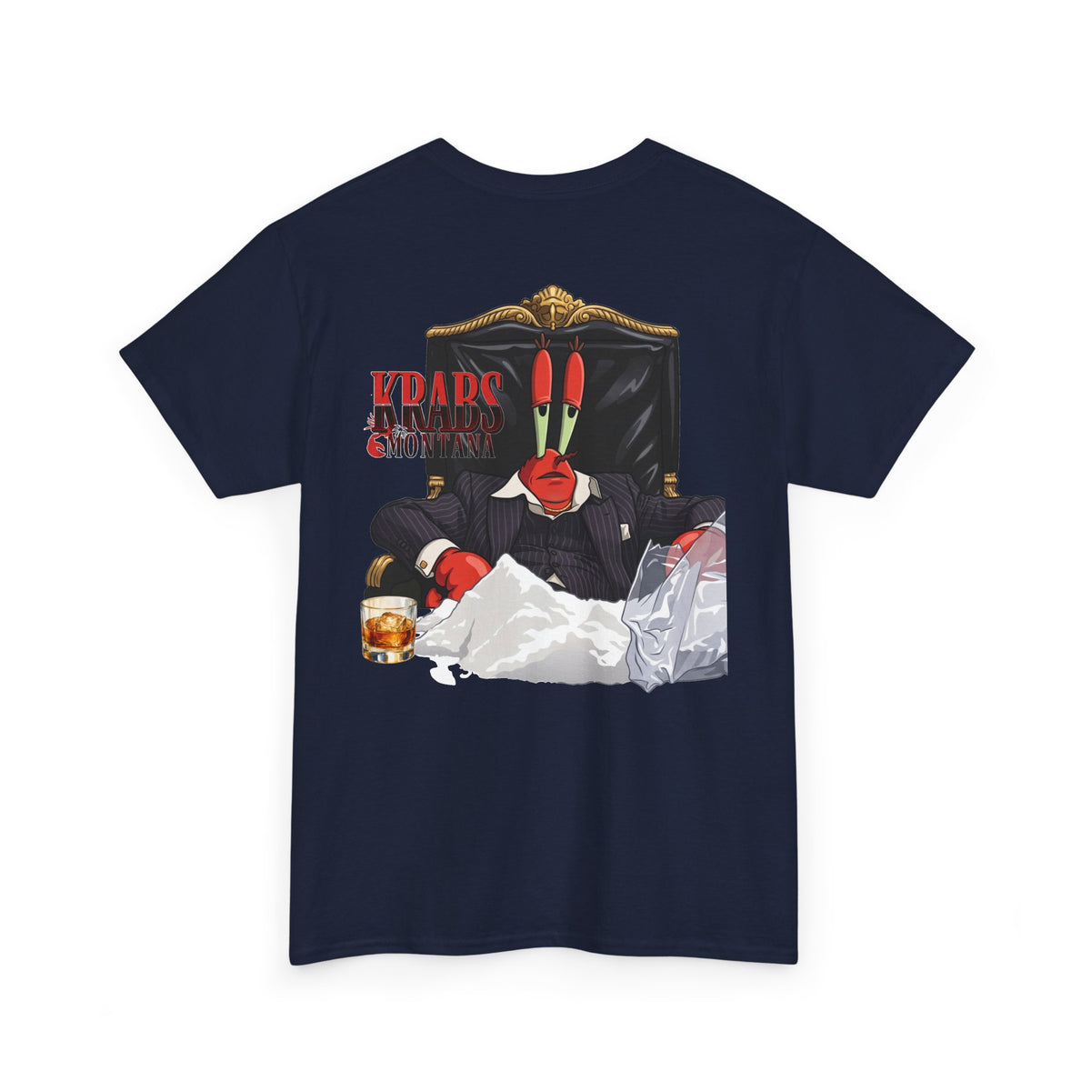 Krabs Montana Tee — Parody Graphic T-Shirt (Front Chest & Back Design)