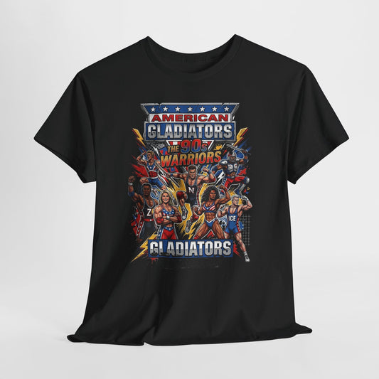 American Gladiators Retro Graphic Tee — Warriors Coliseum Design