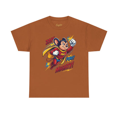 Mighty Mouse Comic Tee — Retro Superhero Kids Graphic T-Shirt