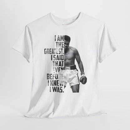 Boxing Champion Quote Tee — "I Am The Greatest" Graphic T‑Shirt