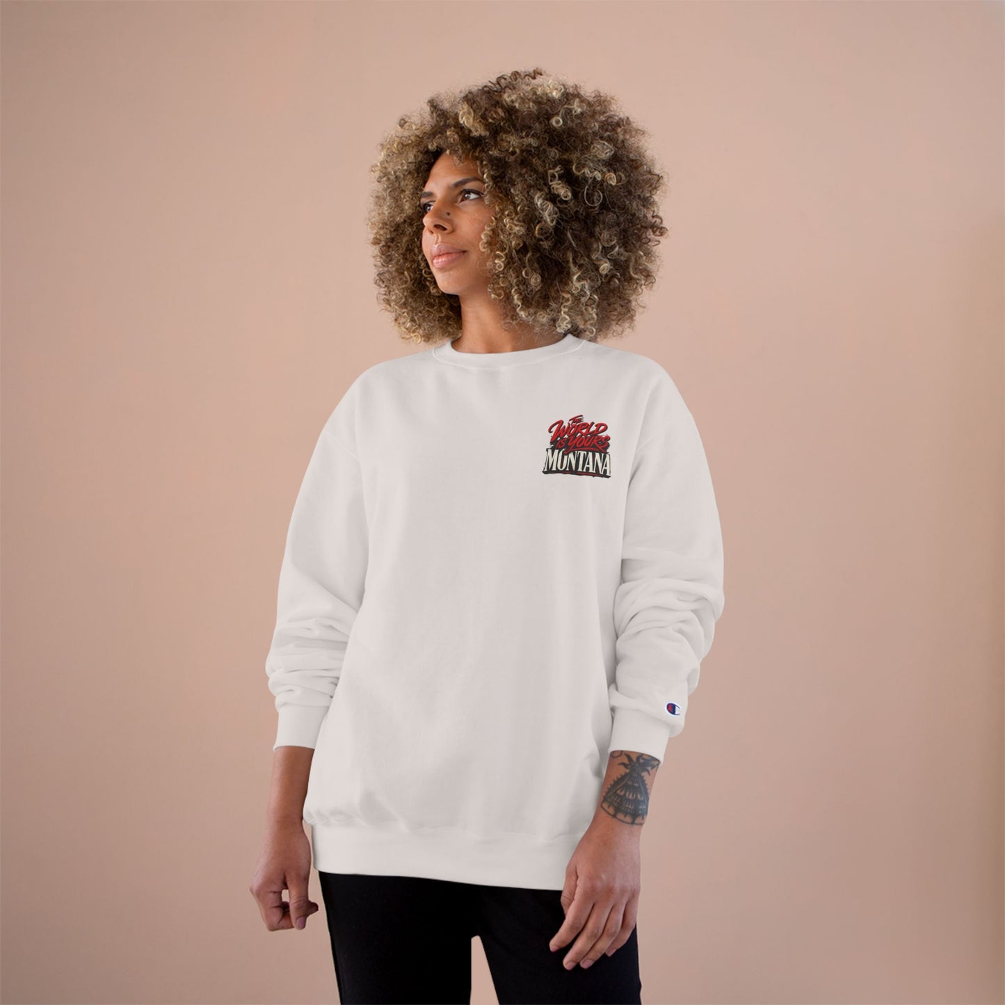 Montana Scarface Graphic Sweatshirt — "The World Is Yours" Vintage Movie Crewneck