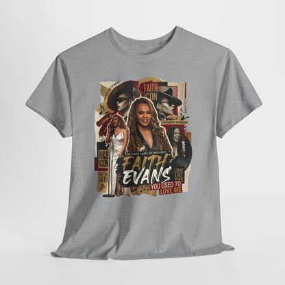 Faith Evans Vintage Collage T-Shirt — "You Used To" Music Tribute Tee