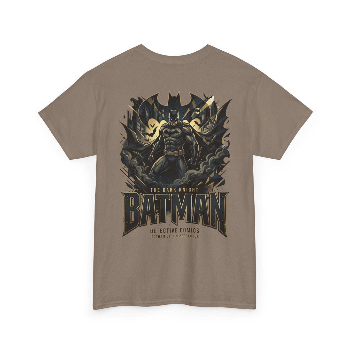 Batman Graphic Tee — Retro Logo & Dark Knight Back Print