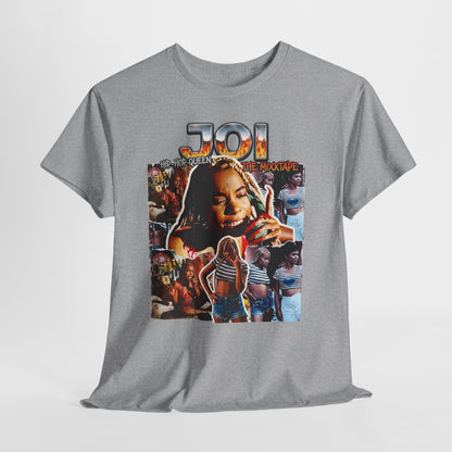 Retro Collage 'JOI' Graphic Tee — Vintage Portraits & Summer Vibes