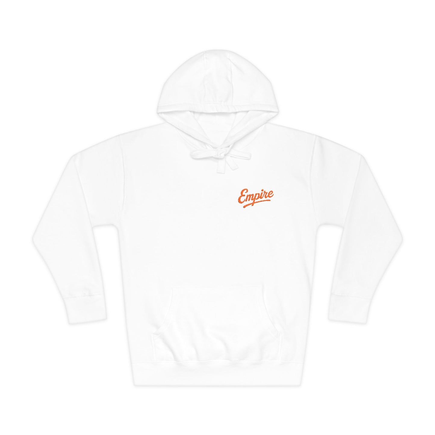 Empire Signature Embroidered Hoodie — Minimal Fleece with Orange 'Empire' Logo