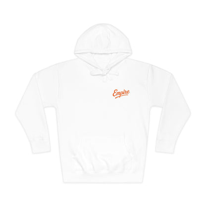 Empire Signature Embroidered Hoodie — Minimal Fleece with Orange 'Empire' Logo