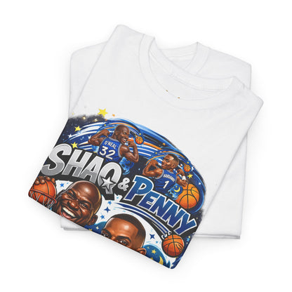 Orlando Magic Basketball Tee — Shaq & Penny Retro Cartoon Design
