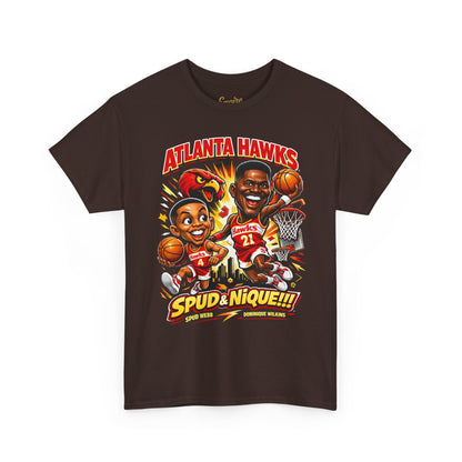 Atlanta Hawks 'Spud & Nique' Graphic Tee — Retro Basketball Fans Shirt