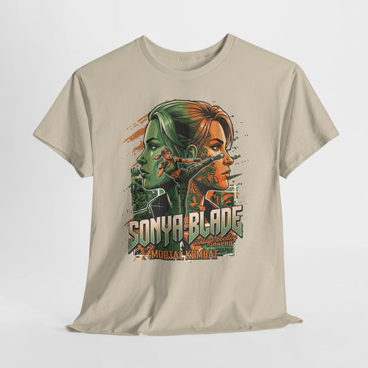 Sonya Blade Retro Fighter T-Shirt — Mortal Kombat Inspired Graphic Tee
