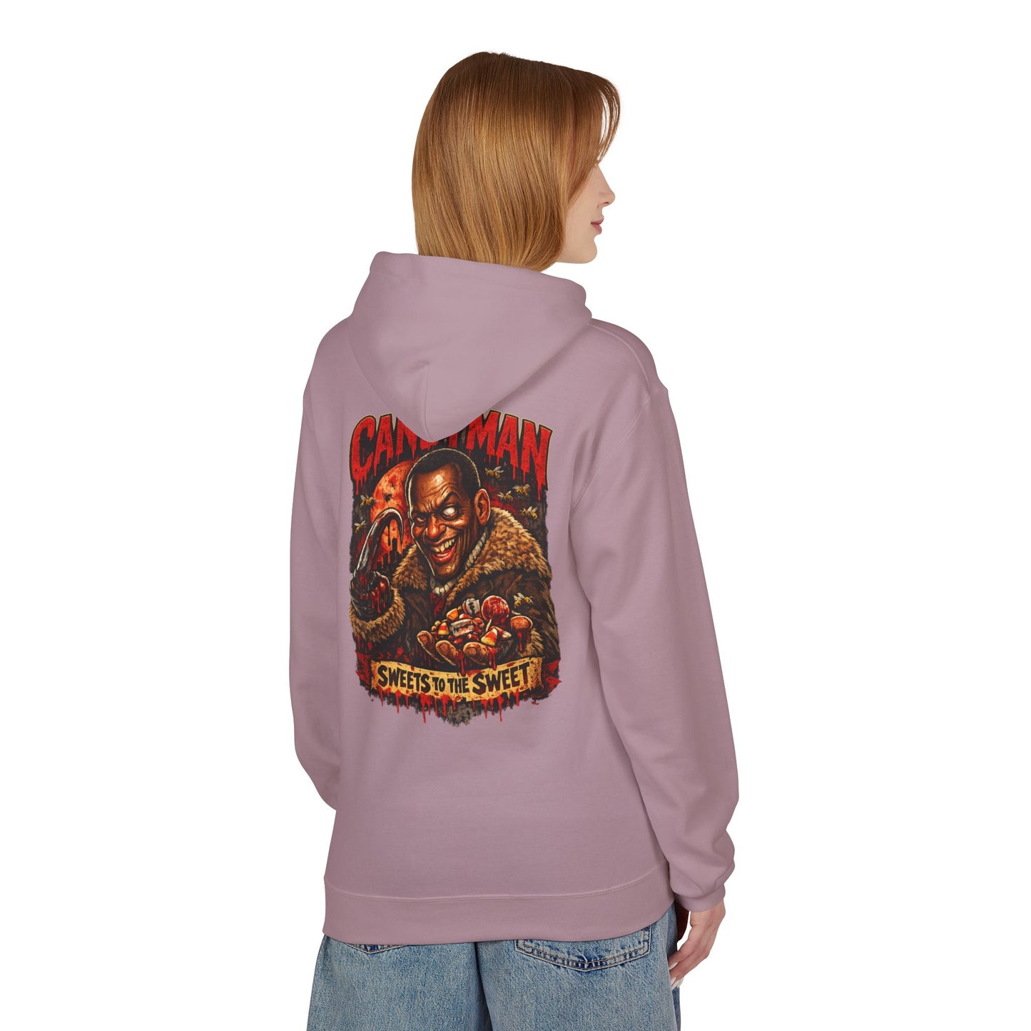Horror Movie Candyman "Sweets to the Sweet" Retro Poster Midweight Softstyle Fleece Hoodie