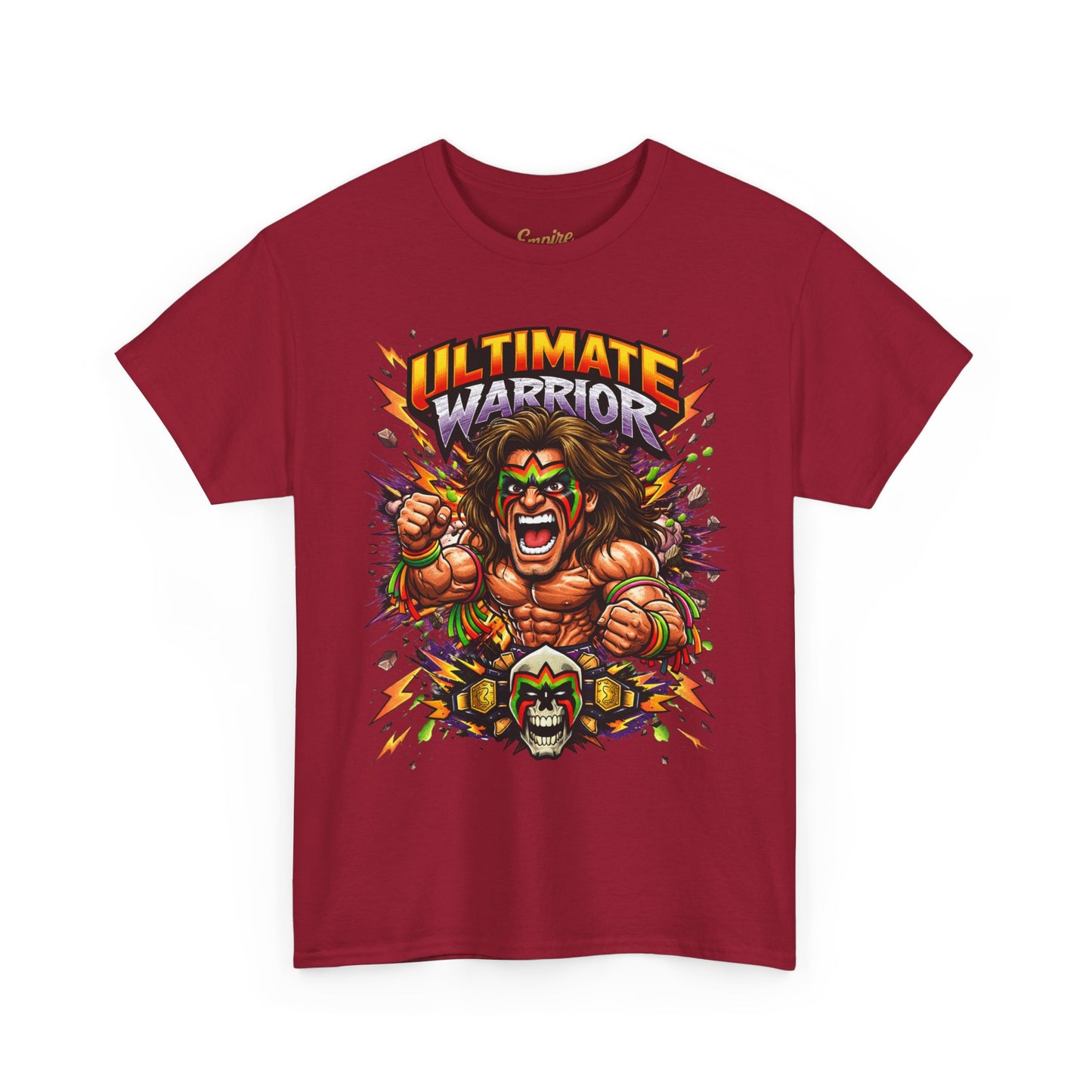 Ultimate Warrior Graphic Tee — Retro Wrestling Mascot T-Shirt
