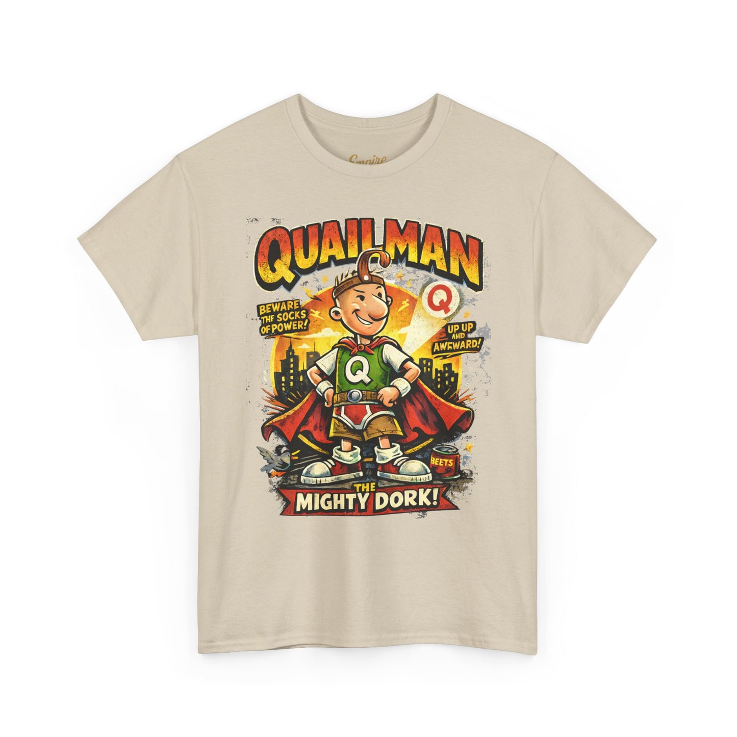 Quailman Mighty Dork T-Shirt — Retro Cartoon Graphic Tee