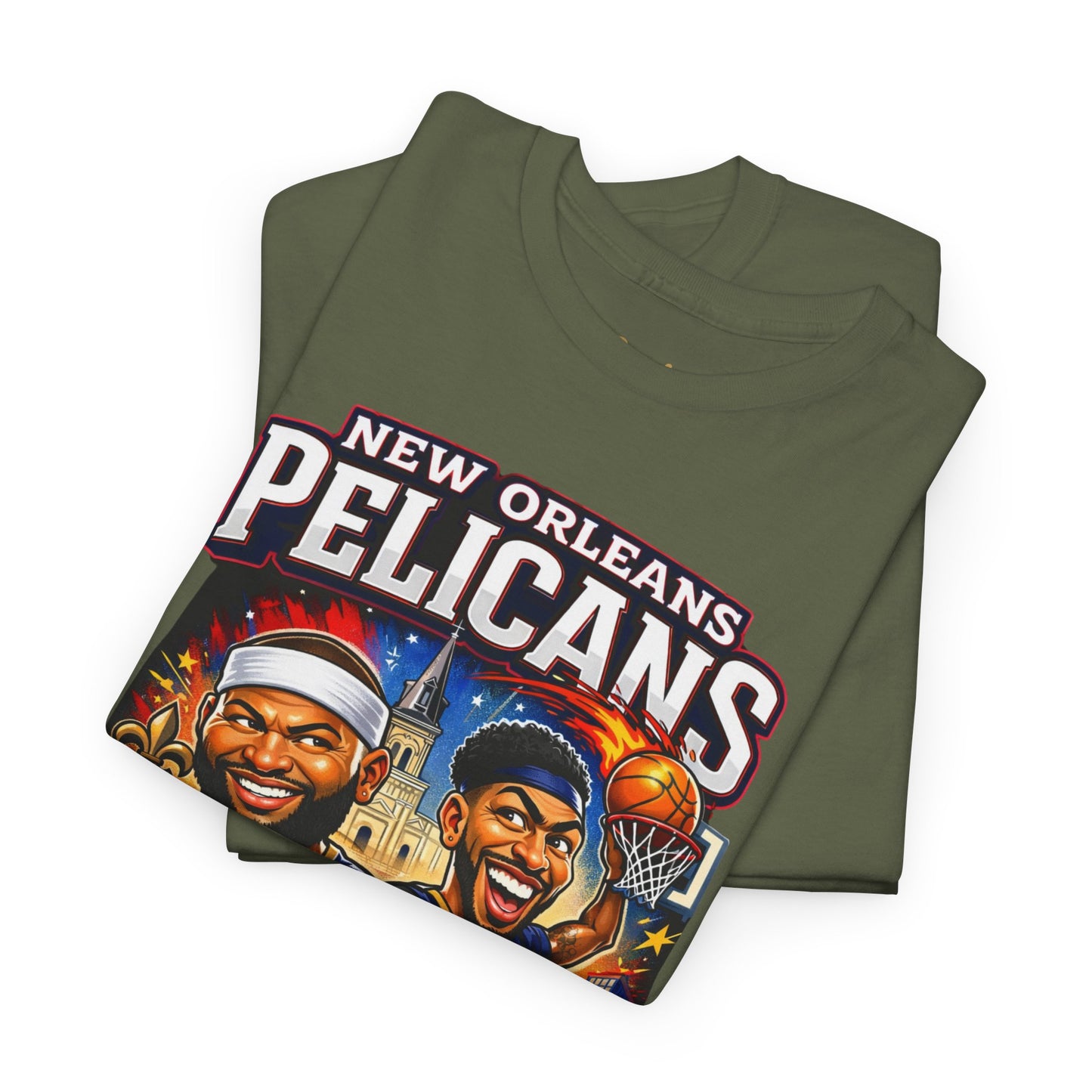 New Orleans Pelicans Basketball T‑Shirt — Boogie Cousins & Anthony Davis Graphic Tee