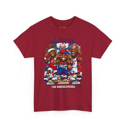 LA Clippers Cartoon Roster Tee — "The Knuckleheads" Team Graphic T-Shirt